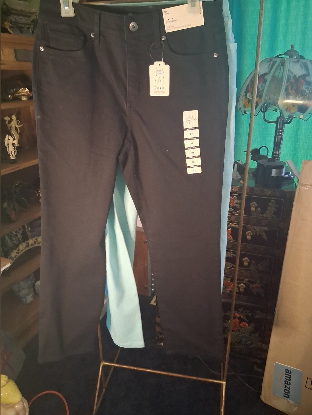 St. John's Bay Black Straight-Leg Women's Jeans